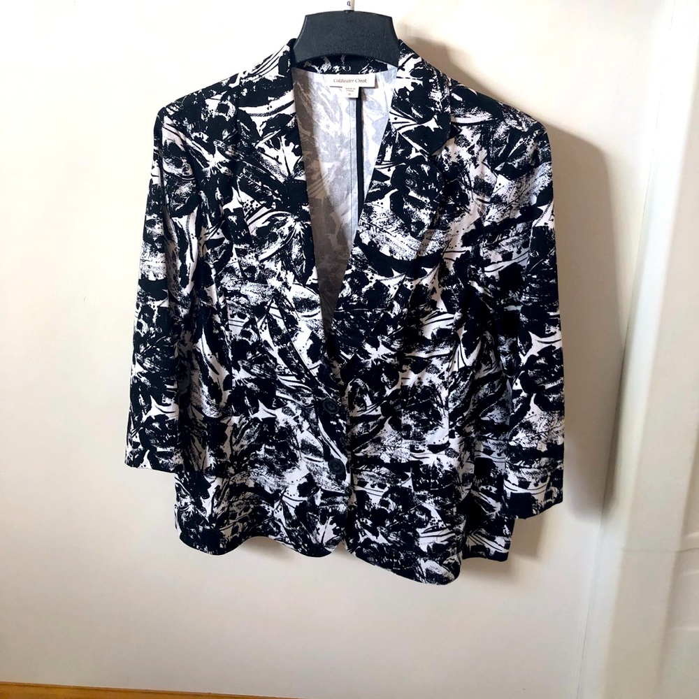COLDWATER CREEK Black and White Jacket